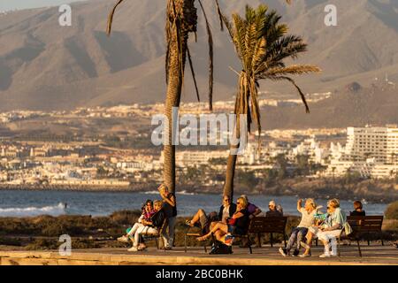 Spain, Canary Islands, Tenerife - Playa de Las Americas Stock Photo