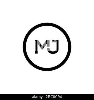 Initial MJ letter Logo vector Template. Abstract Letter MJ logo Design. Minimalist Linked Letter Trendy Business Logo Design Vector Template. Stock Vector