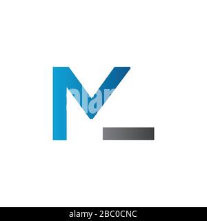 Initial ML letter Logo vector Template. Abstract Letter ML logo Design. Minimalist Linked Letter Trendy Business Logo Design Vector Template. Stock Vector