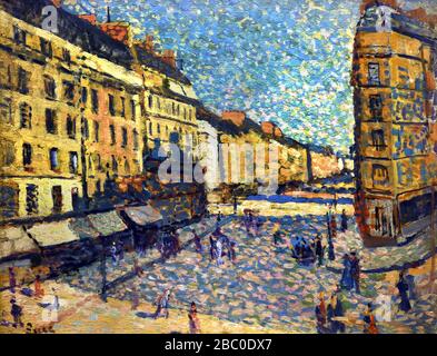 Street of Paris 1886-1888 by Maximilien Luce 1858-1941  France French Stock Photo