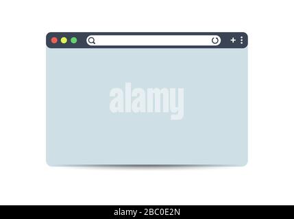 Browser window isolated vector web elements. Design template with browser window for mobile device design. Stock Vector