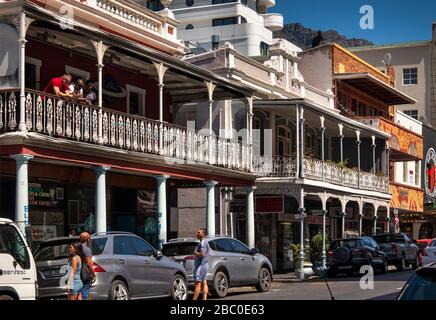 South Africa, Cape Town, Long Street, late Victorian Colonial era buildings with cast iron balconies Stock Photo