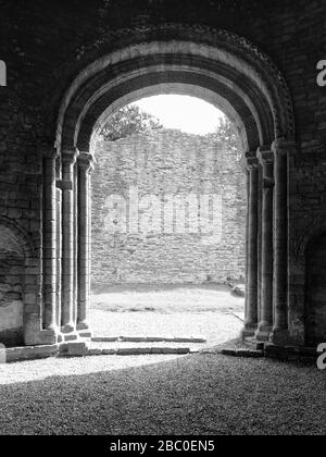 The Chapel of St Mary Magdalene inside Ludlow Castle in the town of the same name in the Shropshire Hills Area of Outstanding Natural Beauty, UK Stock Photo