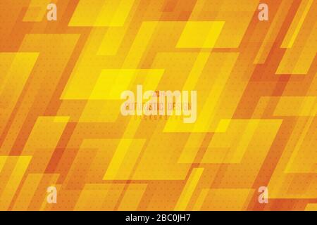 Abstract tech yellow line overlap design on white background. Use for ...