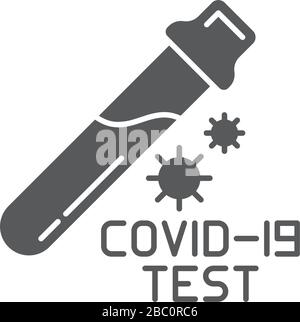 Corona virus covid 19 Blood test vector icon symbol isolated on white background Stock Vector