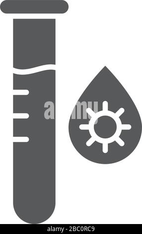 Corona virus covid 19 Blood test vector icon symbol isolated on white background Stock Vector