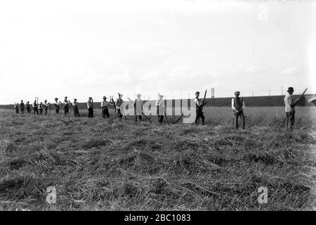 Farm labourers workers working Bavaria, Germany 1921 Stock Photo