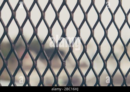 Grating Iron pattern with blur background Stock Photo