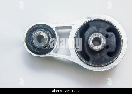 engine support cushion isolated on white background Stock Photo - Alamy