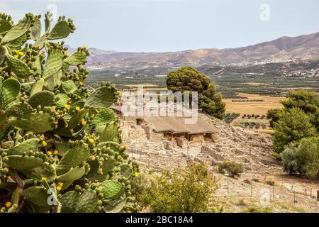 Minoic palace at Phaistos, Crete, Greece Stock Photo