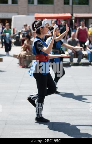 Festival Market Celebration Performance at Okinawa Day, Spitalfields Market, London, E1 on Saturday 22nd June 2019. Stock Photo