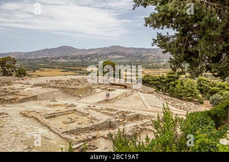 Minoic palace at Phaistos, Crete, Greece Stock Photo