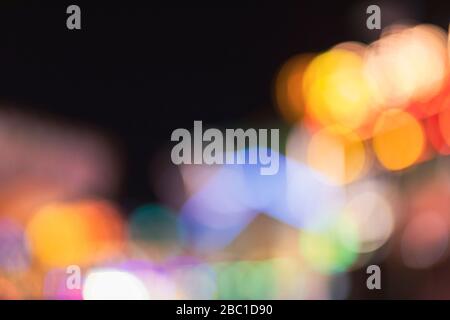 Germany, Colorful defocused lights at night Stock Photo