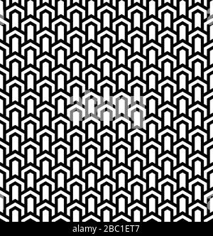 Seamless geometric pattern.Black and white.Thick lines Stock Vector