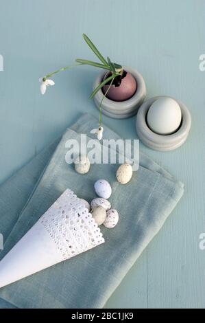Germany, Studio shot of handmade Easter decorations Stock Photo