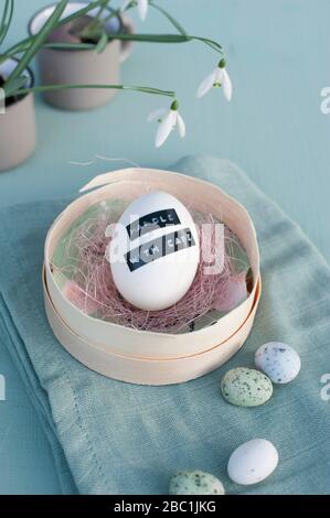Germany, Studio shot of handmade Easter decorations Stock Photo