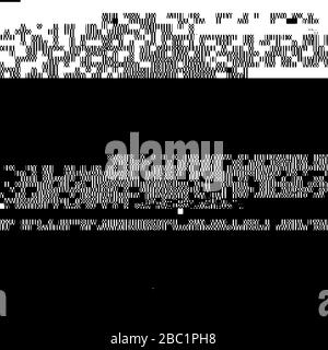 Glitch overlay distress texture. Cyber hacker attack theme creative design template. Grunge glitched black and white background. EPS10 vector Stock Vector