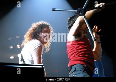 Queen performing at the Spectrum in Philadelphia on March 14, 2006.  Credit: Scott Weiner/MediaPunch Stock Photo