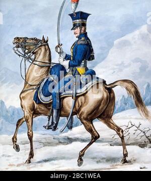 Grande Armée - 8th Polish Regiment of Light Horse Lancers. Stock Photo