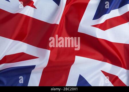 Closeup image of UK, British flag, Union Jack Stock Photo