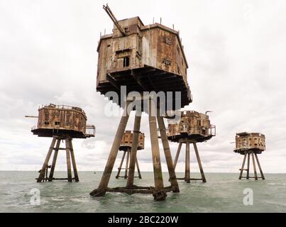 Uncle 6, Redsands Fort, Thames Estuary, UK Stock Photo