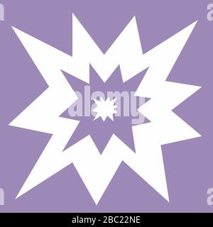 Starry modern square tile, geometry shapes in lilac color. Irregular shapes on light violet background. Keen irregular big elements. Modern style Stock Vector