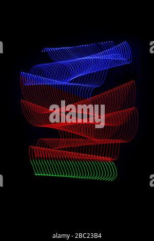 Light Trails Made With Colour Changing LED Light Strip