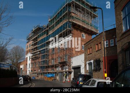 Victorian Warehouse Refurbishment at Stanley House Studios, Stanley Gardens, East Acton, Shepherds Bush, London, W3 Stock Photo