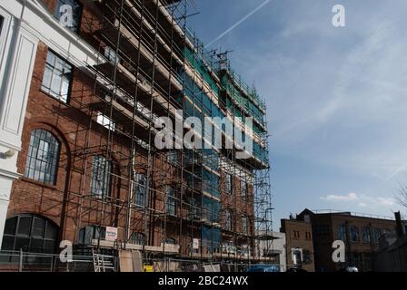 Victorian Warehouse Refurbishment at Stanley House Studios, Stanley Gardens, East Acton, Shepherds Bush, London, W3 Stock Photo