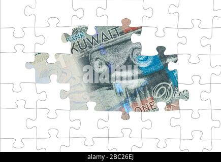 1 Kuwaiti dinar banknote puzzle. Kuwaiti dinar is the ...