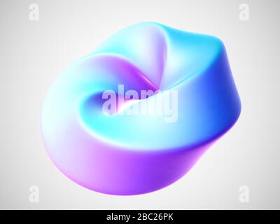 3D torus isolated on white background. Stock Vector