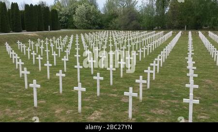 Memorial cemetery of victims from the Homeland War in Vukovar Stock Photo