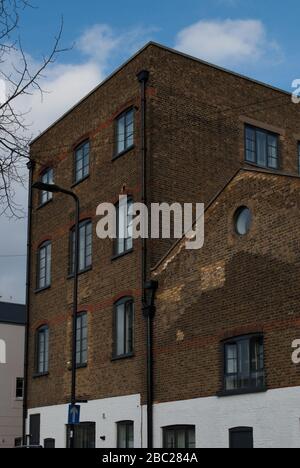 Victorian Terraced Housing Gable Pitched Roof 3A 3B 3C & 3D Stanley Gardens, East Acton, London, W3 Stock Photo