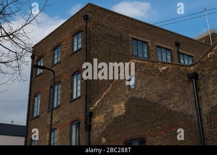 Victorian Terraced Housing Gable Pitched Roof 3A 3B 3C & 3D Stanley Gardens, East Acton, London, W3 Stock Photo