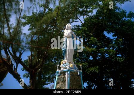 Scarborough Trinidad and Tobago Statue of the Virgin Mary outside of Catholic Church