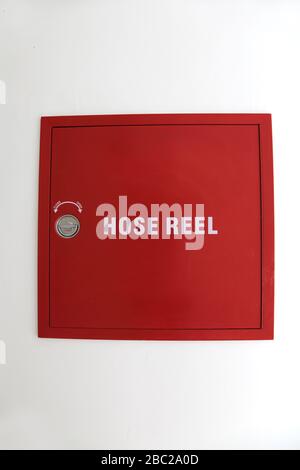 Hose Reel Mount Cinnemon Hotel Stock Photo