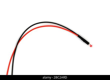 Led Wire Red red led with black and red wires Stock Photo - Alamy