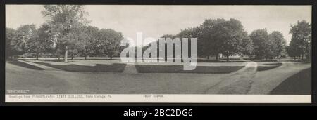 Greetings from Pennsylvania State College, State College, Pa. - front campus Stock Photo