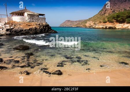 Tarrafal beach in Santiago island in Cape Verde - Cabo Verde Stock Photo