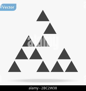 Polygonal windmill icon vector. Trendy flat polygonal windmill icon from geometry collection isolated on white background. Vector illustration can be Stock Vector