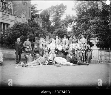 Group portrait Hardwick House Hawstead Suffolk 1887. Stock Photo