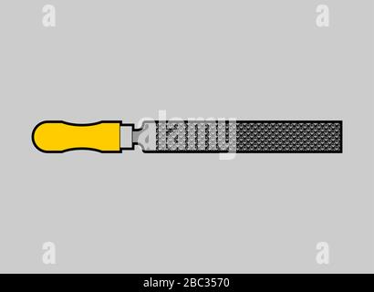 Metal file isolated. Rasp tool vector illustration Stock Vector Image ...