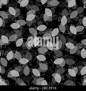 Bed bug pattern seamless. bedbug background. chinch vector texture Stock Vector