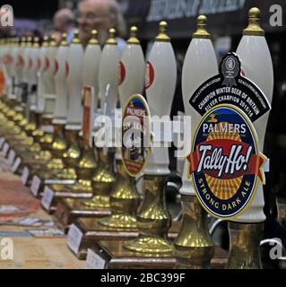 Tally Ho, Strong Dark Ale, Champion Winter Beer of Britain, at Manchester Beer Festival, Manchester Central 2017 Stock Photo