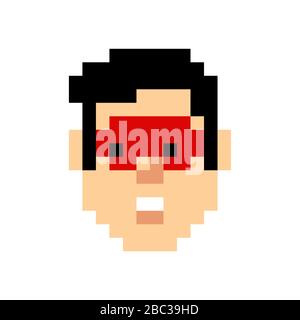 8bit head  ZX Spectrum 8-bit pixel art picture 