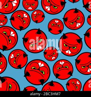 Angry hamster pattern seamless. Crazy rodent background . Devil Mad animal. Vector illustration Stock Vector