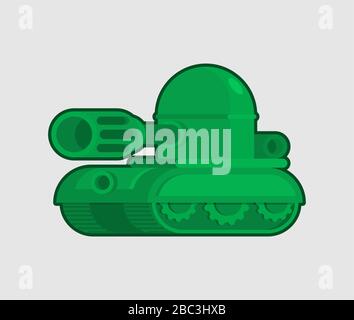 Cartoon Tank isolated. War machine toy. vector illustration Stock Vector