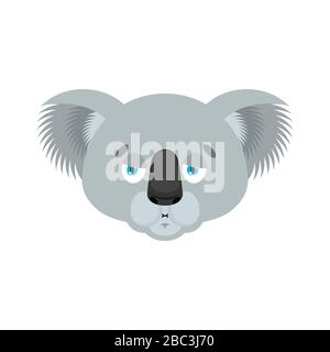 Koala Nausea emoji. koala bear Sick emotions avatar. Beast ill. Vector illustration Stock Vector