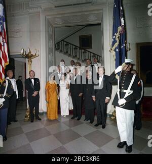 Guests of Dinner in Honor of President Dr. Sarvepalli Radhakrishnan of India. Stock Photo