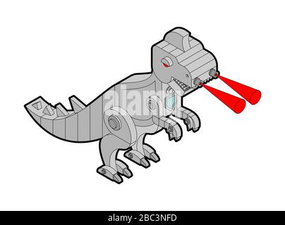 robot T rex dinosaur Stock Vector Image & Art - Alamy